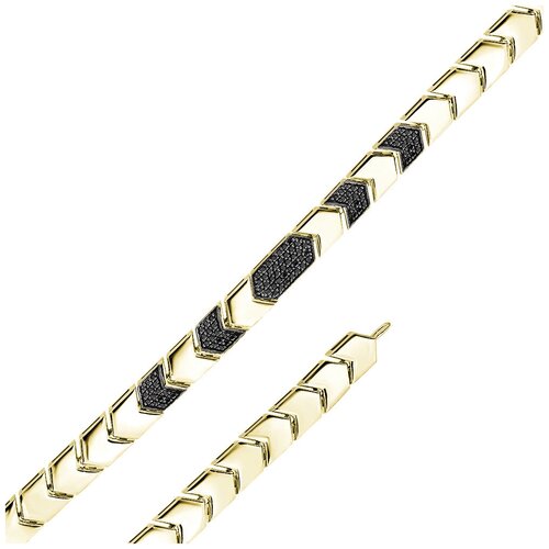 Браслет Master Brilliant, желтое золото, 585 проба, бриллиант, длина 18 см.