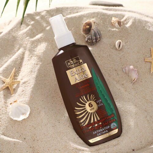 Солнцезащитный спрей для легкого загара SPF 6 серии Extra Aloe, 150 мл