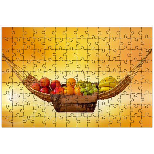 фото Магнитный пазл 27x18см."еда, фрукты, корзина фруктов" на холодильник lotsprints