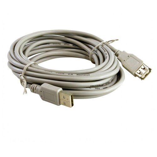 Кабель USB 2.0 AM/AF, 1.8 м, 5bites, сер, UC5011-018C