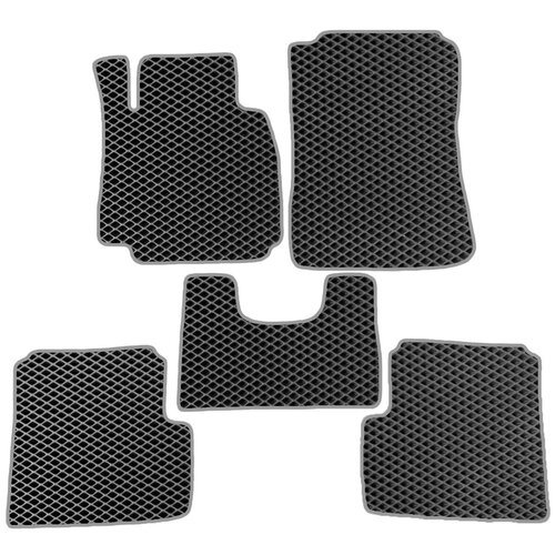 Коврики ЭВА для авто Mercedes-Benz Мерседес Бенц G-класс W463 1979-2021 Г В Чёрный С Серым Кантом 2604₽