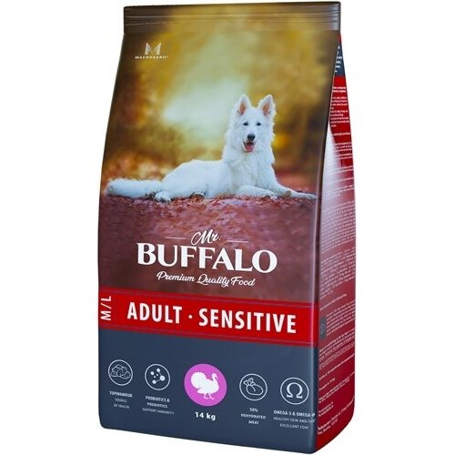 Баффало 78748/B132 ADULT SENSITIVE M/L сух. для собак средних и крупных пород Индейка 14кг