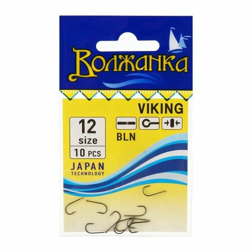 фото Крючки волжанка viking №12, 10 шт volzhanka