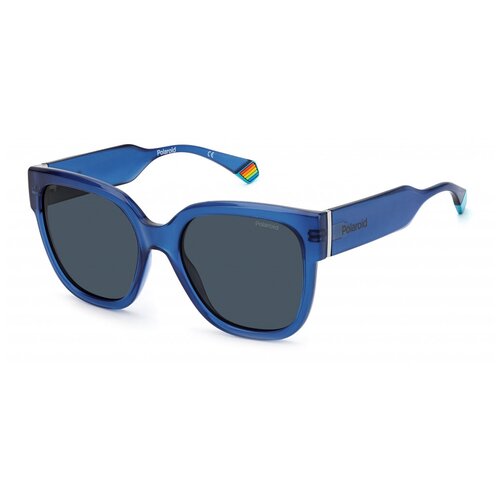 фото Солнцезащитные очки polaroid, бабочка, с защитой от уф, для женщин, синий