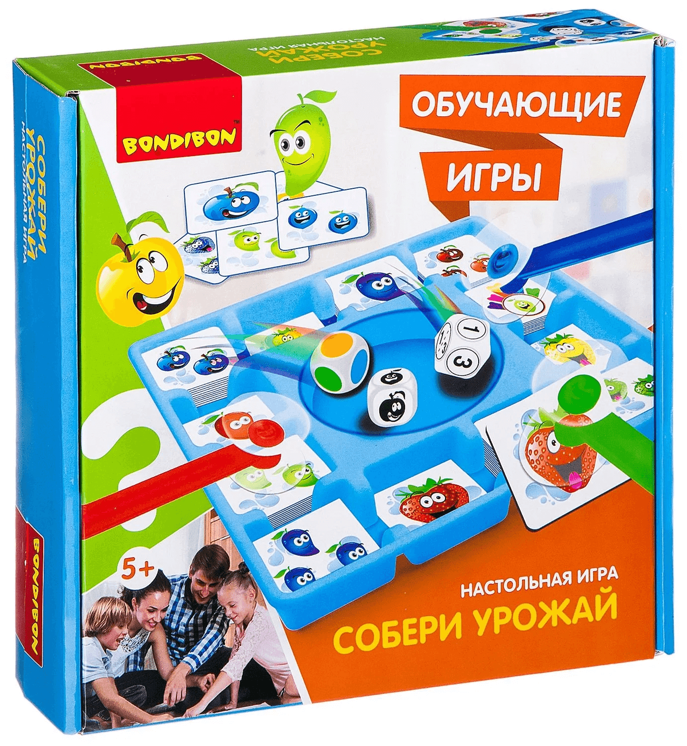 Обучающие игры Bondibon Настольная игра «собери урожай», BOX 25,5х6,5x25,5 см ВВ2416