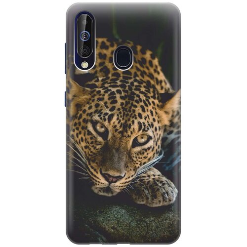 фото Силиконовый чехол на samsung galaxy a60 / m40 / самсунг а60 / м40 с принтом "загадочный леопард" gosso