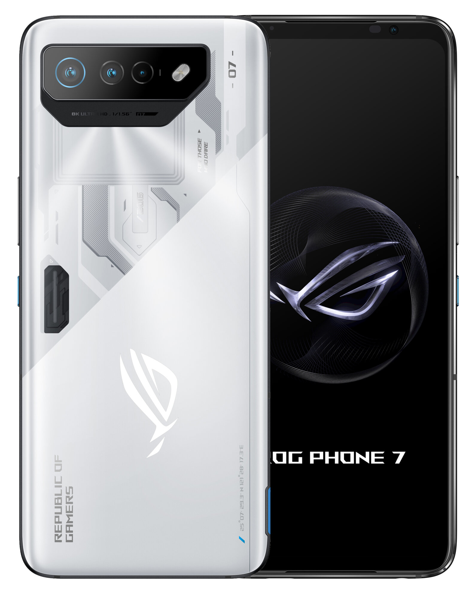 Смартфон Asus AI2205 ROG Phone 7 5G 256Gb 8Gb белый моноблок 3G 4G 2Sim 6.78 1080x2448 Android 13 50Mpix 802.11 a/b/g/n/ac/ax/be NFC GPS GSM900/1800 G