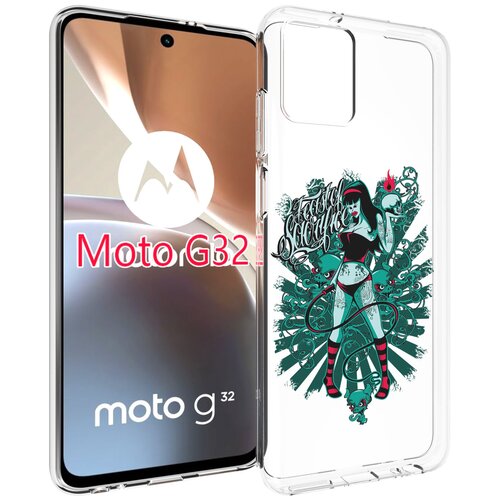 чехол mypads нарисованная девушка в татуировках для motorola moto s30 pro задняя панель накладка бампер Чехол MyPads нарисованная девушка в татуировках для Motorola Moto G32 задняя-панель-накладка-бампер