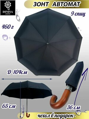 Зонт Diniya, черный
