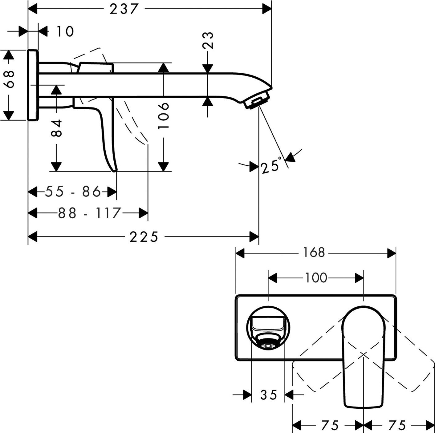 Смеситель для раковины Hansgrohe Metris 31086000 - фотография № 3