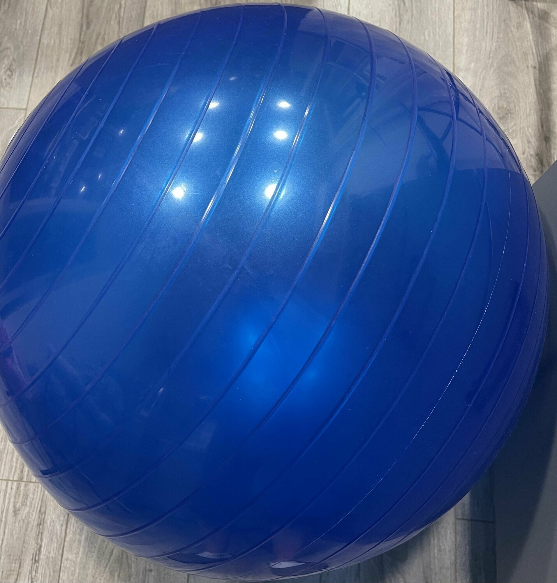 Гимнастический мяч для фитнеса, йоги и пилатеса, надувной мяч для детей и взрослых, синий, диаметр 55