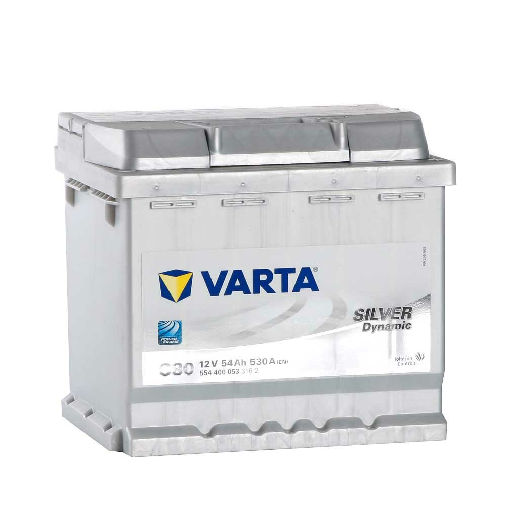 VARTA Silver C30 (54R) 530А Обратная полярность 54 Ач (207x175x190) - фото №8