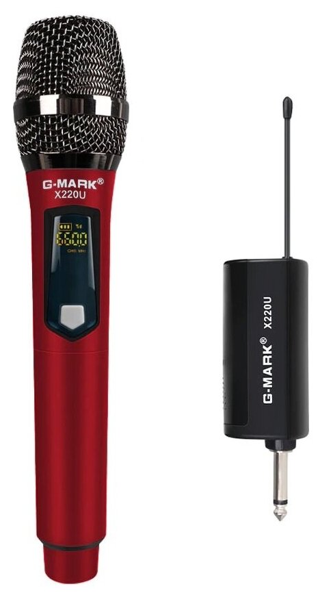 Радио микрофон G-Mark X220U красный