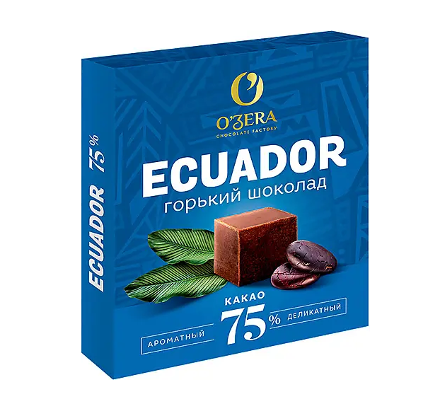 Шоколад O'Zera Ecuador горький порционный, 90 г, 6 шт.