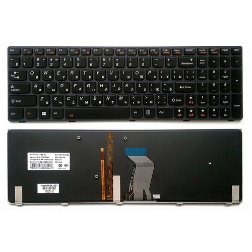 Клавиатура для ноутбука Lenovo Y580 c подсветкой p/n: 25-207343, 25207343, T4B8-RU, NSK-B55BC 0R клавиатура zeepdeep для ноутбука lenovo ideapad y580 y580n y580nt с подсветкой