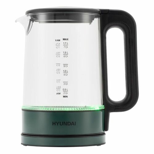 Чайник электрический Hyundai HYK-S4805, 2200Вт, темно-зеленый