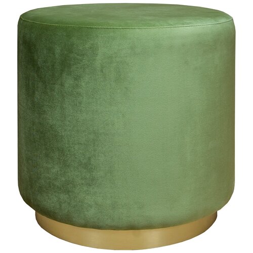Пуфик BENI 1185 зеленый подиум цвета латунь
