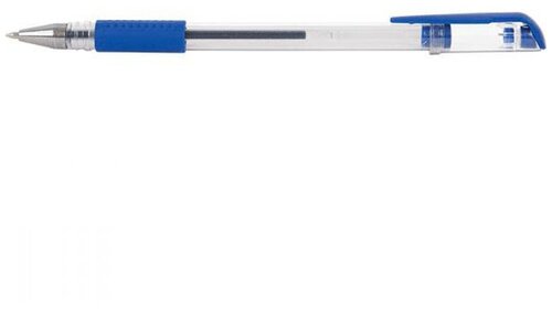 Ручка гелевая LITE 0,5 мм синяя резиновый грип