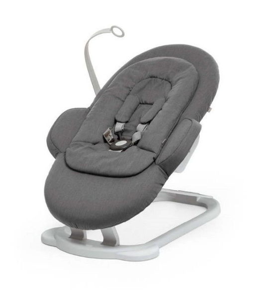 Шезлонг Stokke STEPS BOUNCER White Deep Grey 350111