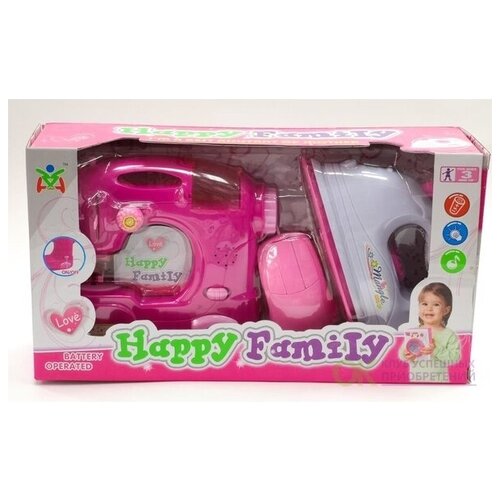 Набор домашней техники (швейная машинка+утюг) HAPPY FAMILY