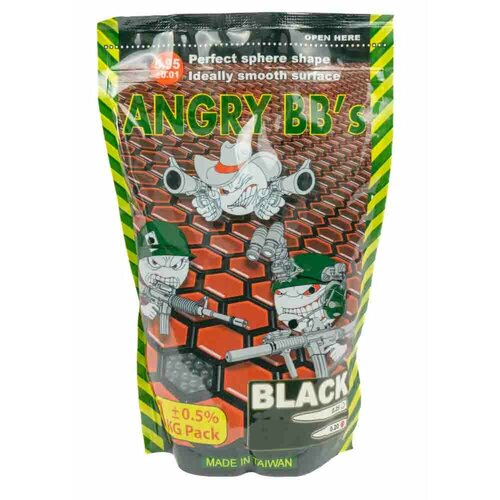 Шары для страйкбола Angry 0.20г. 5000шт. черные