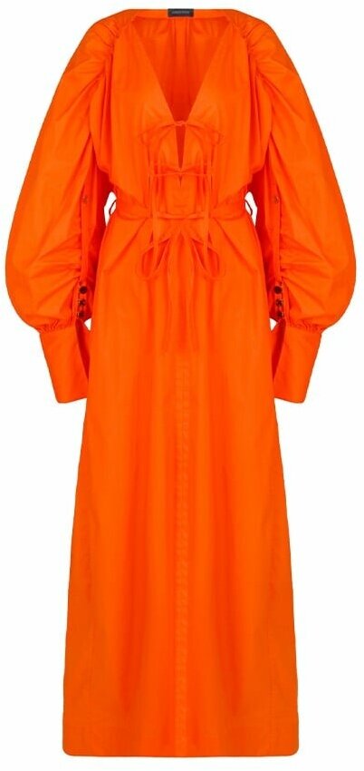 Платье Eudon Choi, хлопок, повседневное, размер 46, оранжевый