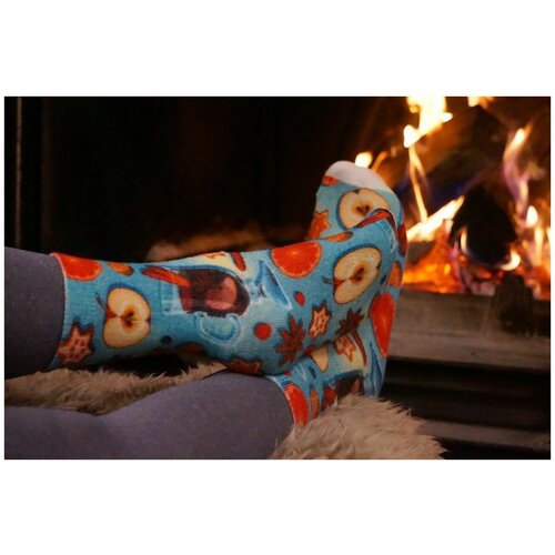 фото Носки шерстянки базовая коллекция, размер 42/45, красный, голубой