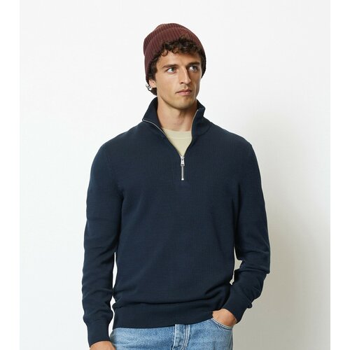 Пуловер Marc O'Polo, длинный рукав, силуэт прямой, размер M, синий