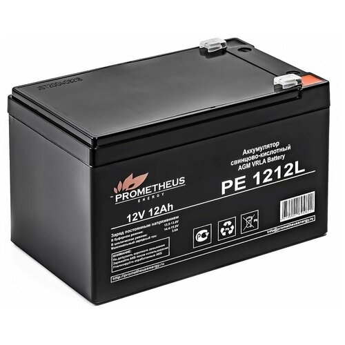 Аккумуляторная батарея для ИБП PROMETHEUS ENERGY PE 1212L 12В, 12Ач батарея для ибп prometheus energy pe 1207 12в 7 2ач