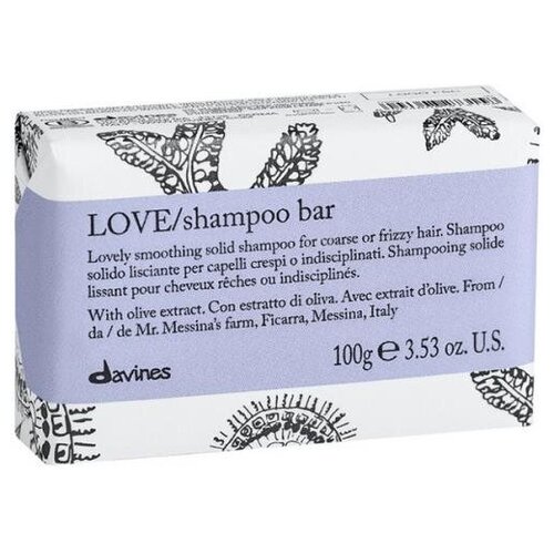 DAVINES SPA (Италия) Шампунь твёрдый для разглаживания завитка / Love Shampoo Bar 100 г