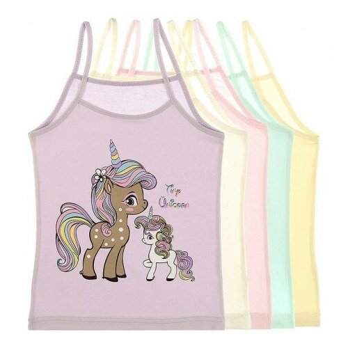 фото Майка donella, 5 шт., размер 4-5 (110-116), белый, желтый