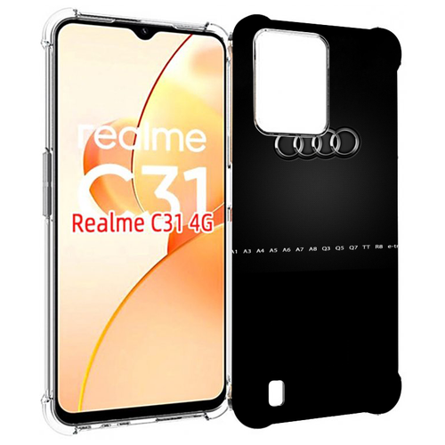 Чехол MyPads audi ауди 1 мужской для OPPO Realme C31 задняя-панель-накладка-бампер