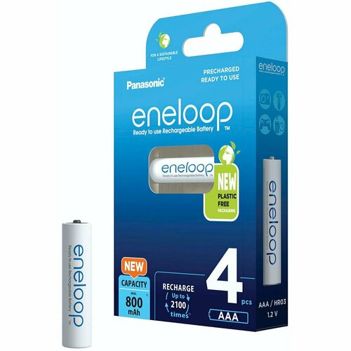 Аккумуляторы Panasonic Eneloop AAA 800мАч BK-4MCDE/4BE 4шт аккумуляторы panasonic eneloop lite bk 4lcce 2be