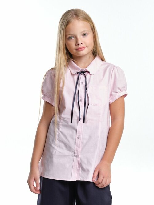 Школьная блуза Mini Maxi, размер 164, синий, розовый