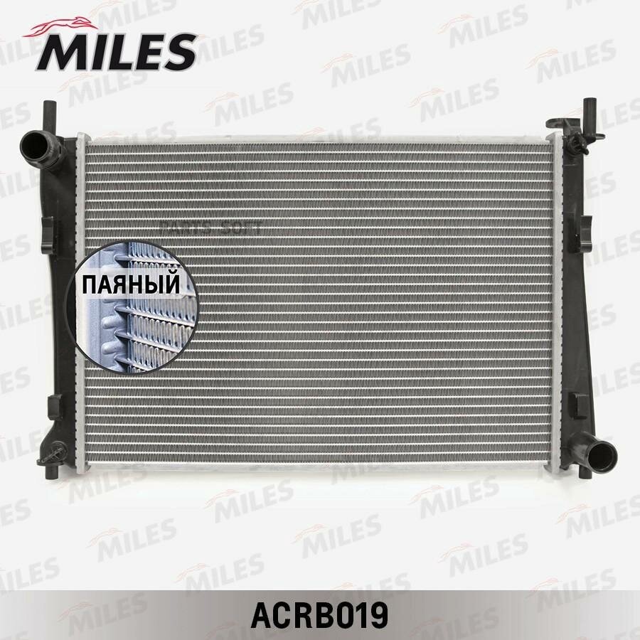 MILES ACRB019 Радиатор (паяный) FORD FIESTA/FUSION 1.25-1.6 M/T 01-) (NISSENS 62028A) ACRB019