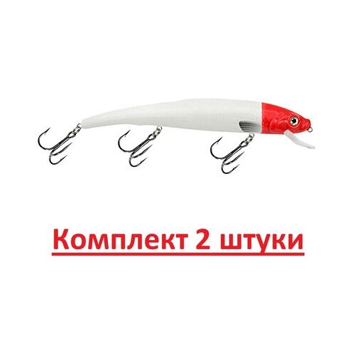 Воблер AQUA улан 155mm, вес - 31,0g, цвет 016 (red head), 2 штуки