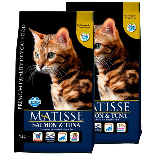 MATISSE SALMON & TUNA для взрослых кошек с лососем и тунцом (1,5 + 1,5 кг)