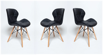 Комплект стульев для кухни из 3-х штук SC-026 черный