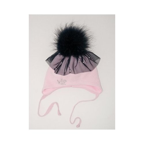 фото Шапка для девочки vip, цвет бледно-розовый, размер 48-50 mialt