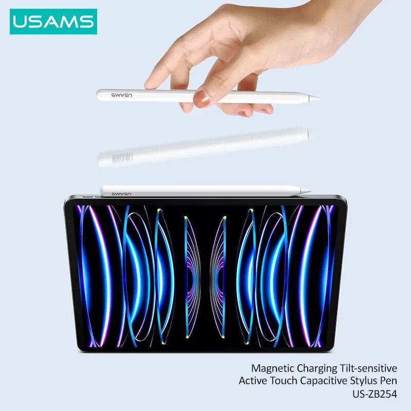 Стилус USAMS US-ZB254 Magnetic Charging Tilt-sensitive Active Touch Capacitive Stylus Pen ZB254DRB01