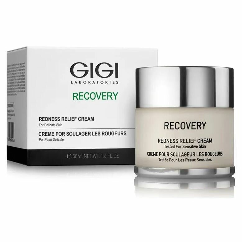 Крем GiGi Recovery Redness Relief Cream for Sensitive Skin, Крем против покраснения для чувствительной кожи, 250 мл
