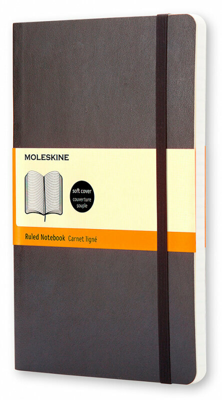 Блокнот Moleskine CLASSIC SOFT QP611 9x14 см 192стр. в линейку, мягкая обложка, черный