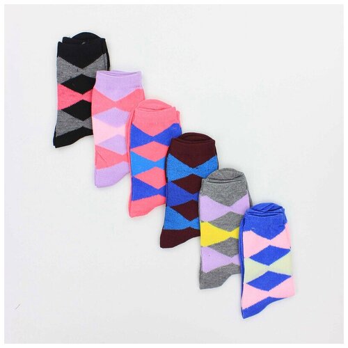 Набор носков для женщин 12 пар из хлопка длинные разноцветные