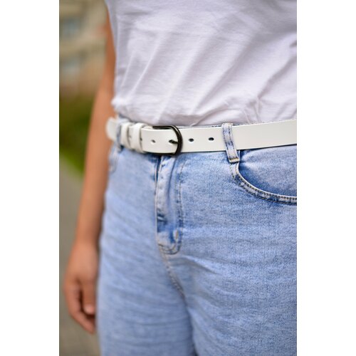 фото Ремень stilmark, размер 120, белый