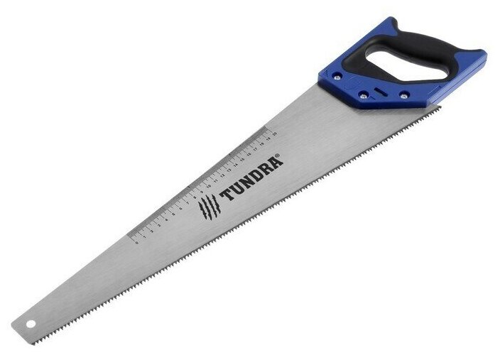 Ножовка по дереву тундра, 2К рукоятка, 2D заточка, каленый зуб, 7-8 TPI, 500 мм