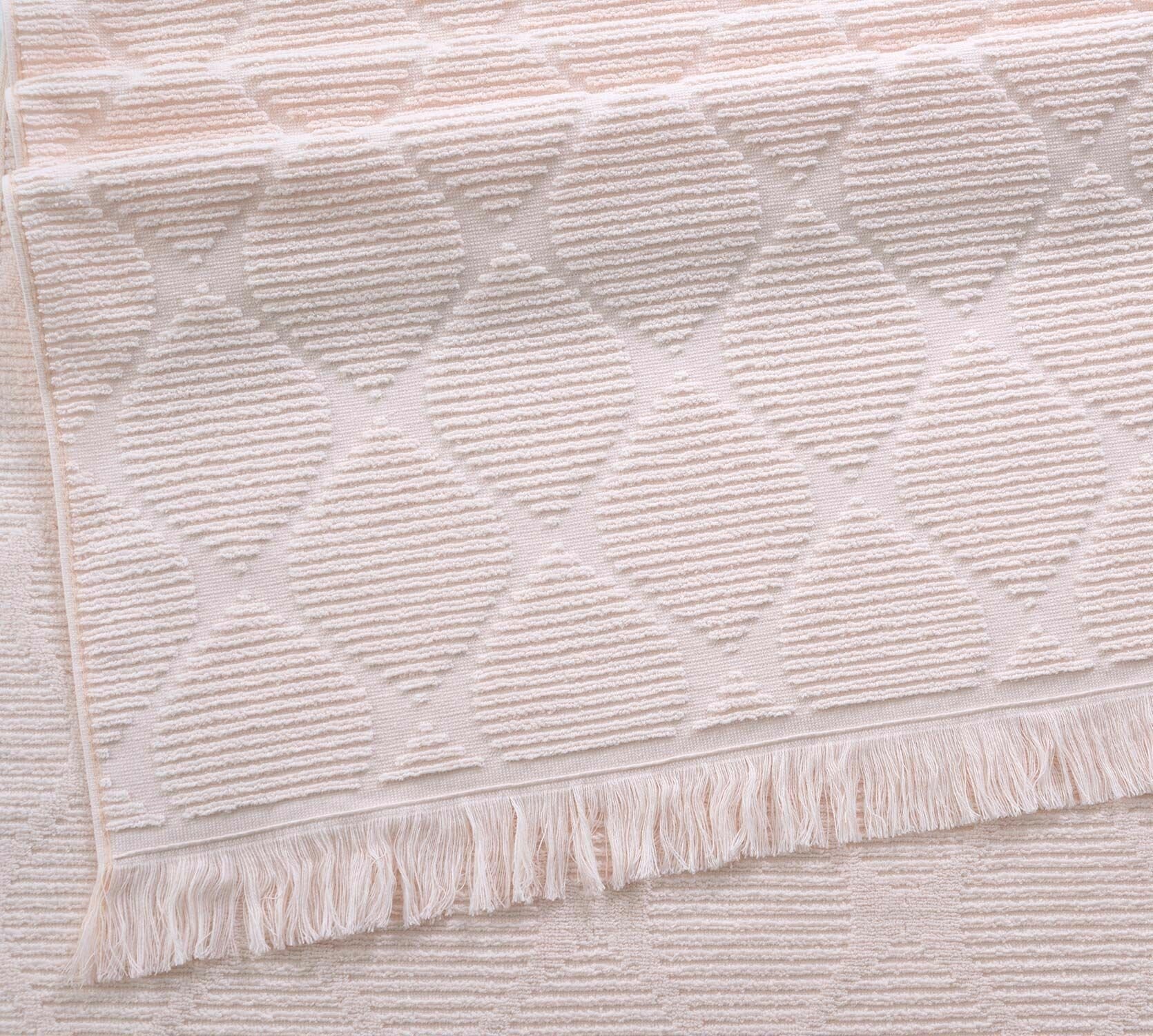 Махровое полотенце Comfort Life Родос (белый песок), 70Х140 - фотография № 2