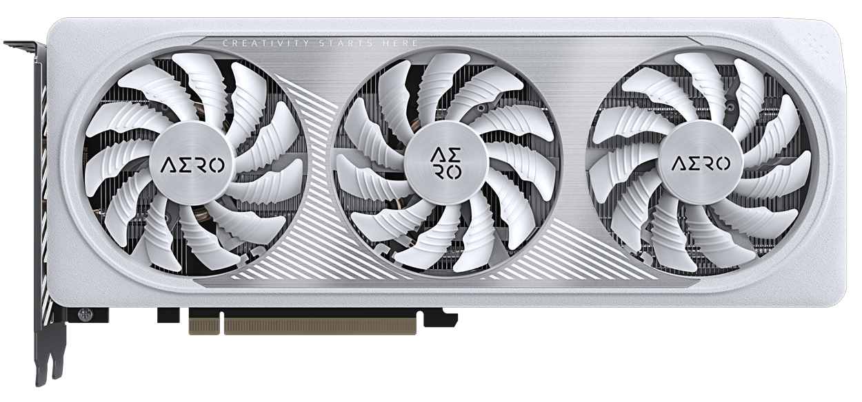 Видеокарта RTX4060 8GB Gigabyte AERO OC (GV-N4060AERO OC-8GD) GDDR6 128-bit DPx2 HDMIx2 3FAN RTL