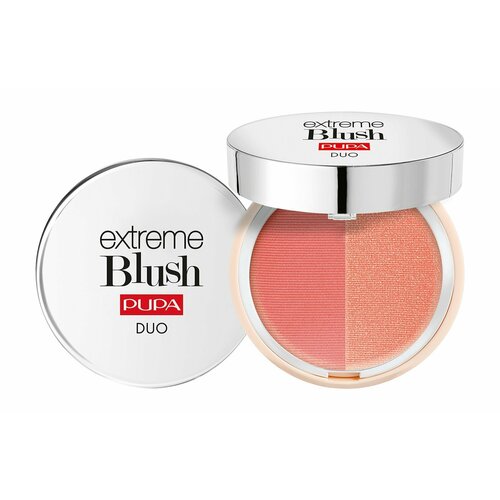 компактные румяна с натуральным эффектом pupa extreme blush matt 4 гр PUPA Румяна компактные для лица Extreme двойные, 4 г, 130