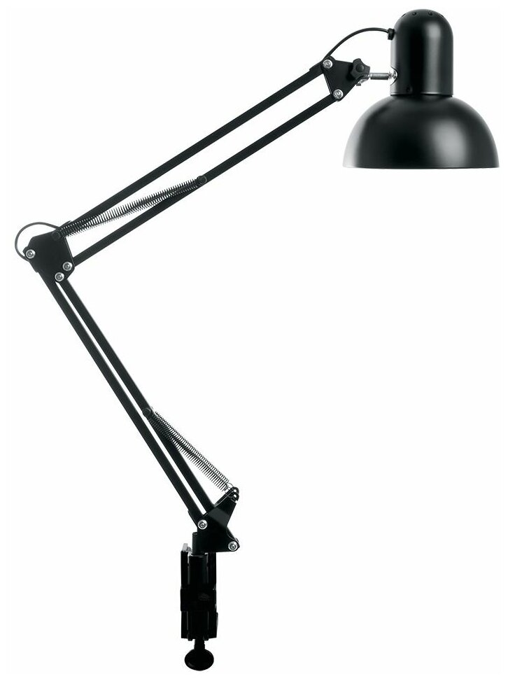 Светильник под лампу Feron DE1430 60W, 230V, патрон E27 на струбцине, черный