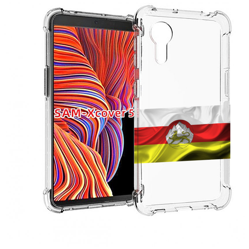 Чехол MyPads герб флаг южная осетия-1 для Samsung Galaxy Xcover 5 задняя-панель-накладка-бампер